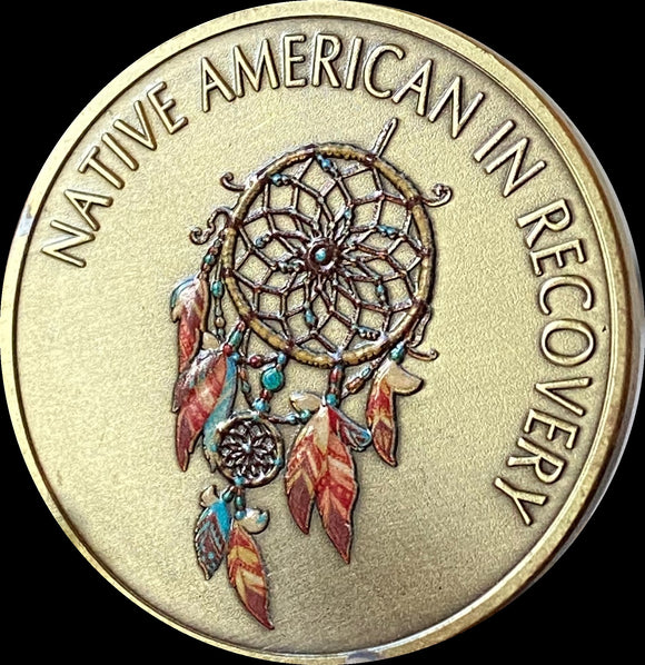 Native American Sobriety Coins Great Spirit Prayer Chips AA NA Members