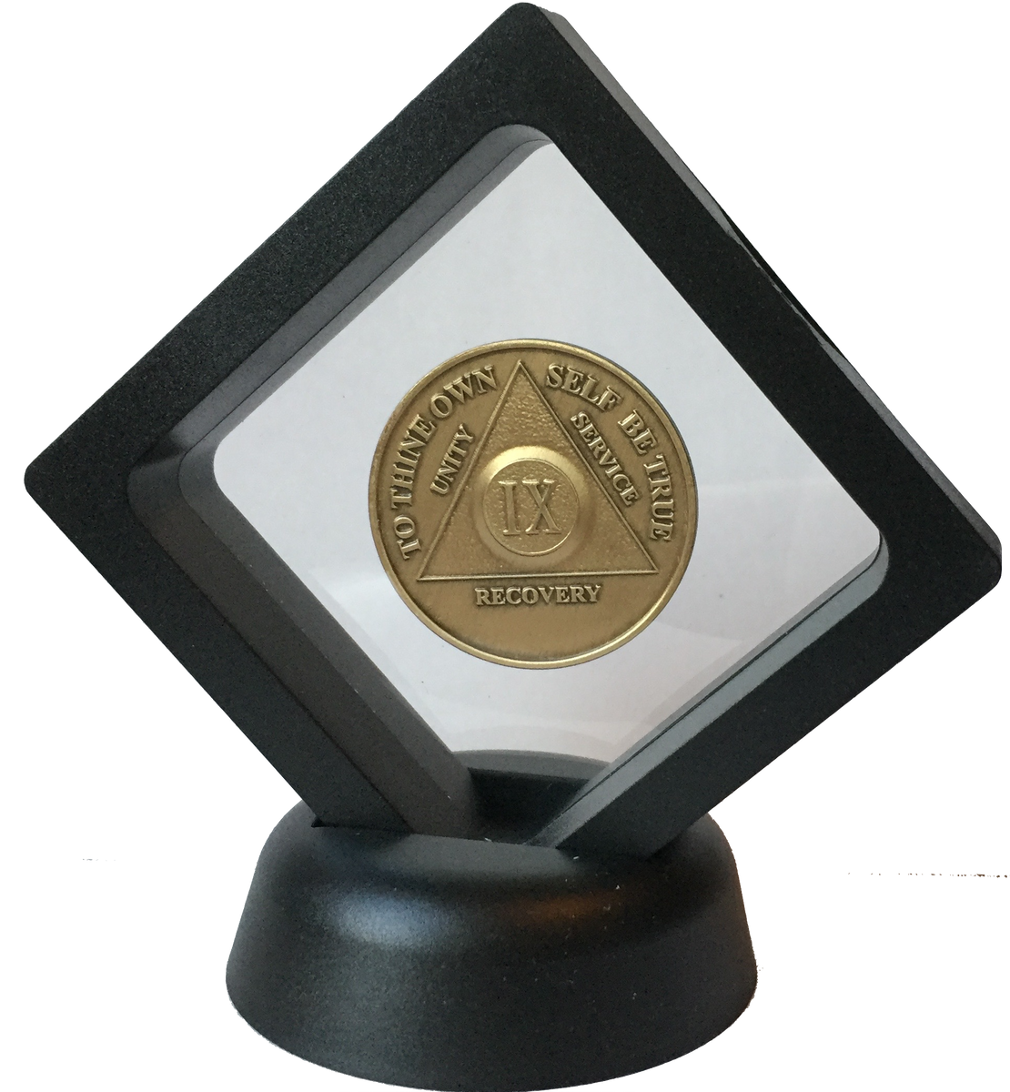 Coin Stand Display Holders - 6 Pack Gold Finish Challenge Coin & Medallion Stands