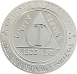 1 Year 1 oz .999 Fine Silver AA Medallion Trust God Clean House Help Others Doctor Bob Chip
