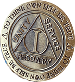 1 Year AA Medallion Trust God Clean House Help Others Doctor Bob Chip