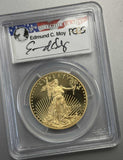 2015-W $50 American Gold Eagle – PCGS PR70DCAM • First Day of Issue • Edmund C. Moy Signature Label (West Point Mint)