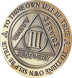 3 Year AA Medallion Trust God Clean House Help Others Doctor Bob Chip