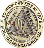 4 Year AA Medallion Trust God Clean House Help Others Doctor Bob Chip