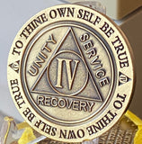 4 Year AA Medallion Trust God Clean House Help Others Doctor Bob Chip