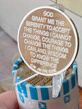 3 Year AA Medallion .999 Fine Silver .5 oz Sobriety Chip Serenity Prayer Back Elegant Design