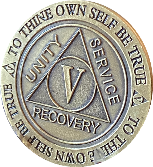 5 Year AA Medallion Trust God Clean House Help Others Doctor Bob Chip
