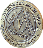 5 Year AA Medallion Trust God Clean House Help Others Doctor Bob Chip