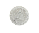 3 Year AA Medallion .999 Fine Silver .5 oz Sobriety Chip Serenity Prayer Back Elegant Design