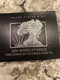 2024 S American Silver Eagle Proof Coin San Francisco OGP Box & COA