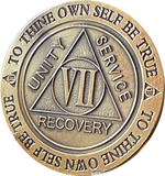 7 Year AA Medallion Trust God Clean House Help Others Doctor Bob Chip