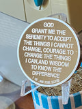 3 Year AA Medallion .999 Fine Silver 1oz Sobriety Chip Serenity Prayer Back Elegant Design