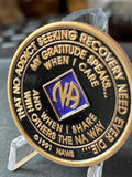 2 Year NA Clean Time Chip Blue Purple Narcotics Anonymous Medallion
