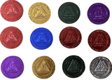 Set of 12 AA Month 1 - 11 24 Hours Medallions Aluminum Trust God Clean House Help Others Chips
