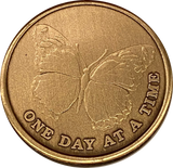 Lot of 25 Butterfly One Day At A Time Medallion With Serenity Prayer