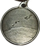 Foot Prints In The Sand Pewter Color It Was Then That I Carried You Keychain