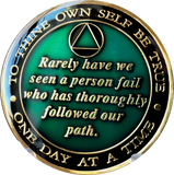 2 Year Founders AA Medallion Red Bill & Bob Tri-Plate Sobriety Chip