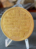 Monarch Butterfly Orange Color One Day At A Time Medallion Serenity Prayer Chip
