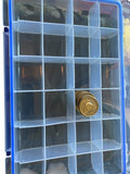 AA NA Medallion Chip Organizer Box 24 Coin Spaces 14x8.5" Plastic Case Hinged Lid