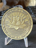 Lotus Flower One Day At A Time Medallion Serenity Prayer Chip