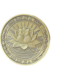 Lotus Flower One Day At A Time Medallion Serenity Prayer Chip
