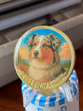 Australian Shepherd Gray Brown Color One Day At A Time Medallion Serenity Prayer Dog Chip