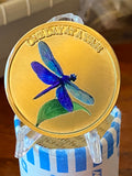 Purple Dragonfly One Day At A Time Medallion With Serenity Prayer