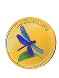 Purple Dragonfly One Day At A Time Medallion With Serenity Prayer