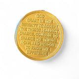 Purple Dragonfly One Day At A Time Medallion With Serenity Prayer