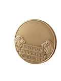 48 Year AA Medallion Premium Bronze Lion Back Sobriety Chip