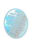 1 - 20 Year AA Medallion .999 Fine Silver 1 oz Sobriety Chip Serenity Prayer Back Elegant Design