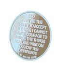 1 - 20 Year AA Medallion .999 Fine Silver 1 oz Sobriety Chip Serenity Prayer Back Elegant Design