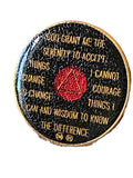1 - 50 Year AA Medallion Red and Black Tri-Plate Sobriety Chip