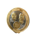 1 - 40 Year AA Founders Medallion Bi-Plate Gold Nickel Plated Bill & Bob Sobriety Chip