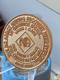NA Eternity Infinity Symbol Bronze Clean Time Chip Official Narcotics Anonymous Coin