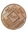 NA Eternity Infinity Symbol Bronze Clean Time Chip Official Narcotics Anonymous Coin