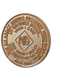 NA Eternity Infinity Symbol Bronze Clean Time Chip Official Narcotics Anonymous Coin
