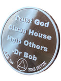 1 Year .5 oz .999 Fine Silver AA Medallion Trust God Clean House Help Others Doctor Bob Chip