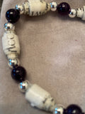 AA Big Book Bracelet Purple & Black Beads Made From Real Pages From The Big Book