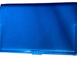 AA Big Book & 12 x 12 Double Cover Leather Feel Vinyl Medallion Holder Serenity Prayer Blue Color