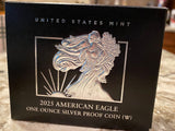 2025 W Proof American Silver Eagle West Point Box COA 1 oz .999 Fine Silver