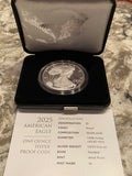 2025 W Proof American Silver Eagle West Point Box COA 1 oz .999 Fine Silver