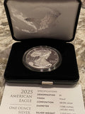 2025 W Proof American Silver Eagle West Point Box COA 1 oz .999 Fine Silver