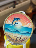 Jumping Dolphins Footprints Beach One Day At A Time Medallion Serenity Prayer Chip