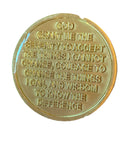 Phoenix Out Of The Ashes One Day At A Time Medallion Serenity Prayer Chip Red Black