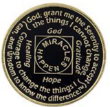 1 - 45 Year NA Tri-Plate Clean Time Chip Black Medallion