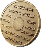 8 Year AA Medallion Large 1.5" Premium Bronze Sobriety Chip