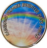 Rainbows Promise Brighter Days Ahead Peace Within The Storm Medallion