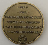 Set of 12 AA Twelve Step Coins Trust God Clean House Help Others Steps 1 - 12