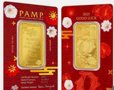 2025 Pamp Suisse Good Luck Koi Fish 1 oz Gold Bar - In Assay w/ Sleeve