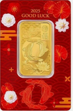 2025 Pamp Suisse Good Luck Koi Fish 1 oz Gold Bar - In Assay w/ Sleeve